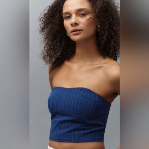 Elegant Blue Tanvi Strapless Busier Top